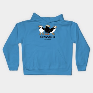 Puffins Seward, AK Kids Hoodie